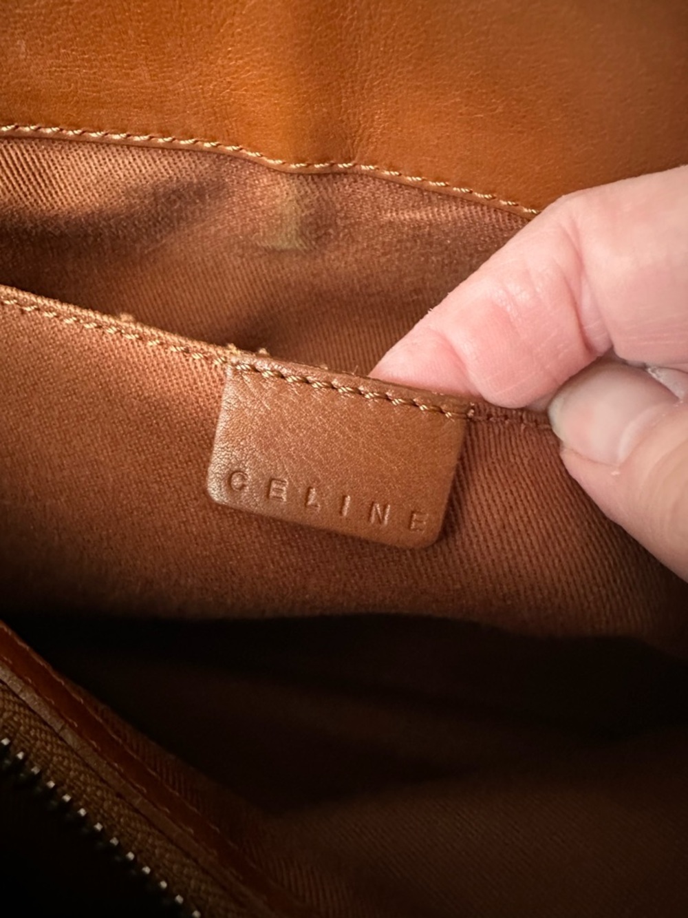 CÉLINE Boogie Bag Cognac Leather Satchel | Vintage Old Céline | Michael Kors Era - Picture 10 of 14